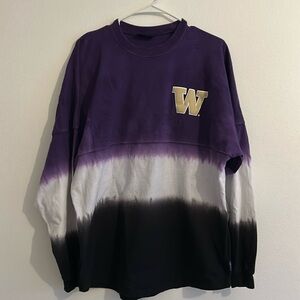 University of Washington Huskies Long sleeve Vintage Style Tie Dye Shirt Medium